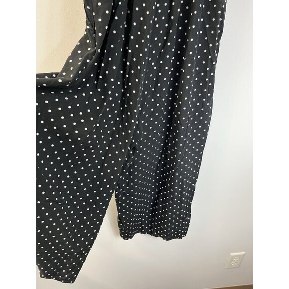 Old Navy Jumpsuit Womens M Black White Polka Dot Square Neck Sleeveless - Picture 3 of 4